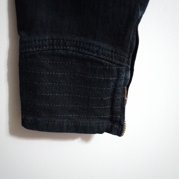 Ed Hardy Christian Audigier 25 Moto Punk Rock Skater Skinny Ankle Zip Jeans - Picture 6 of 8